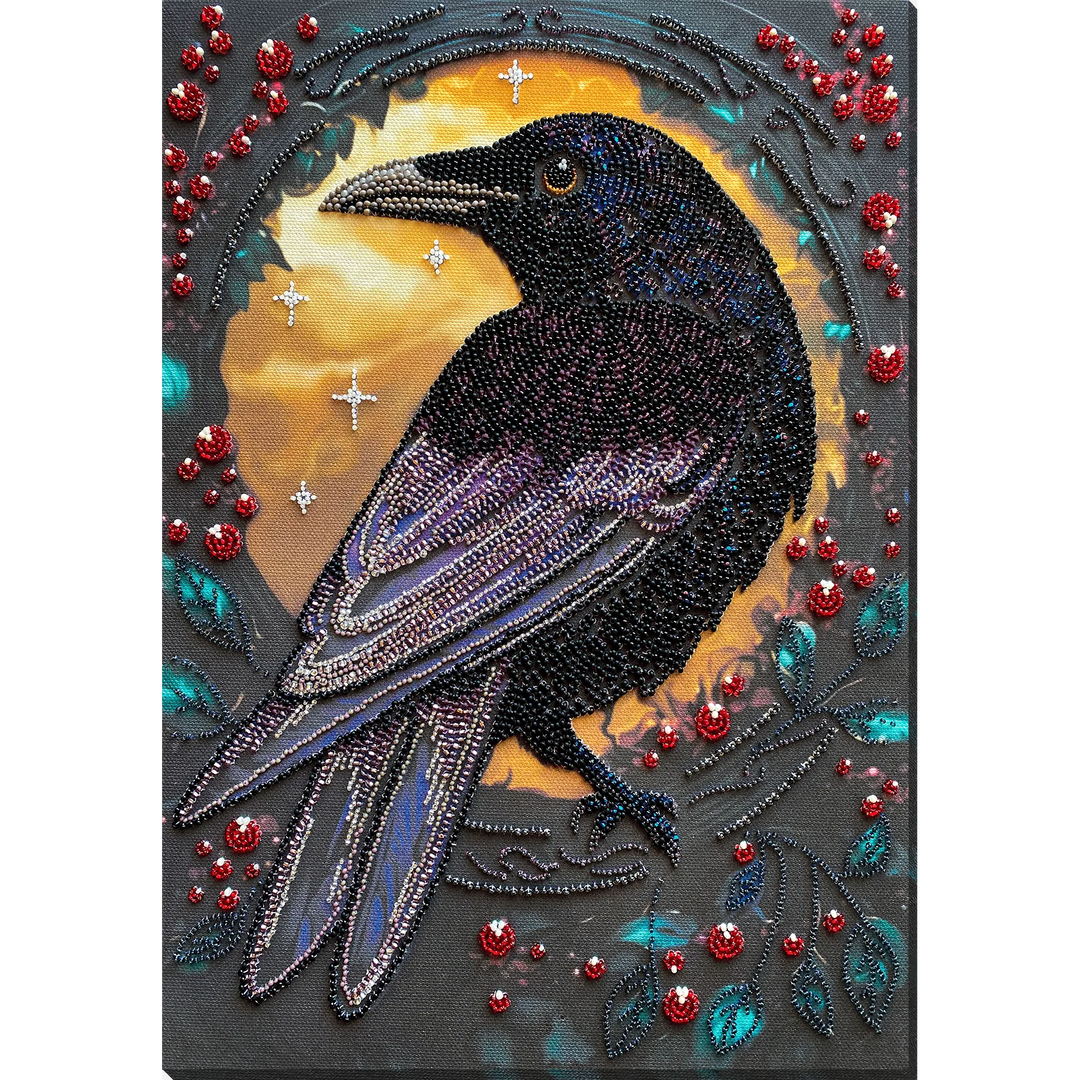 Bead Embroidery Kit - Black raven AB-904