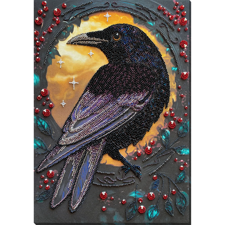 Bead Embroidery Kit - Black raven AB-904