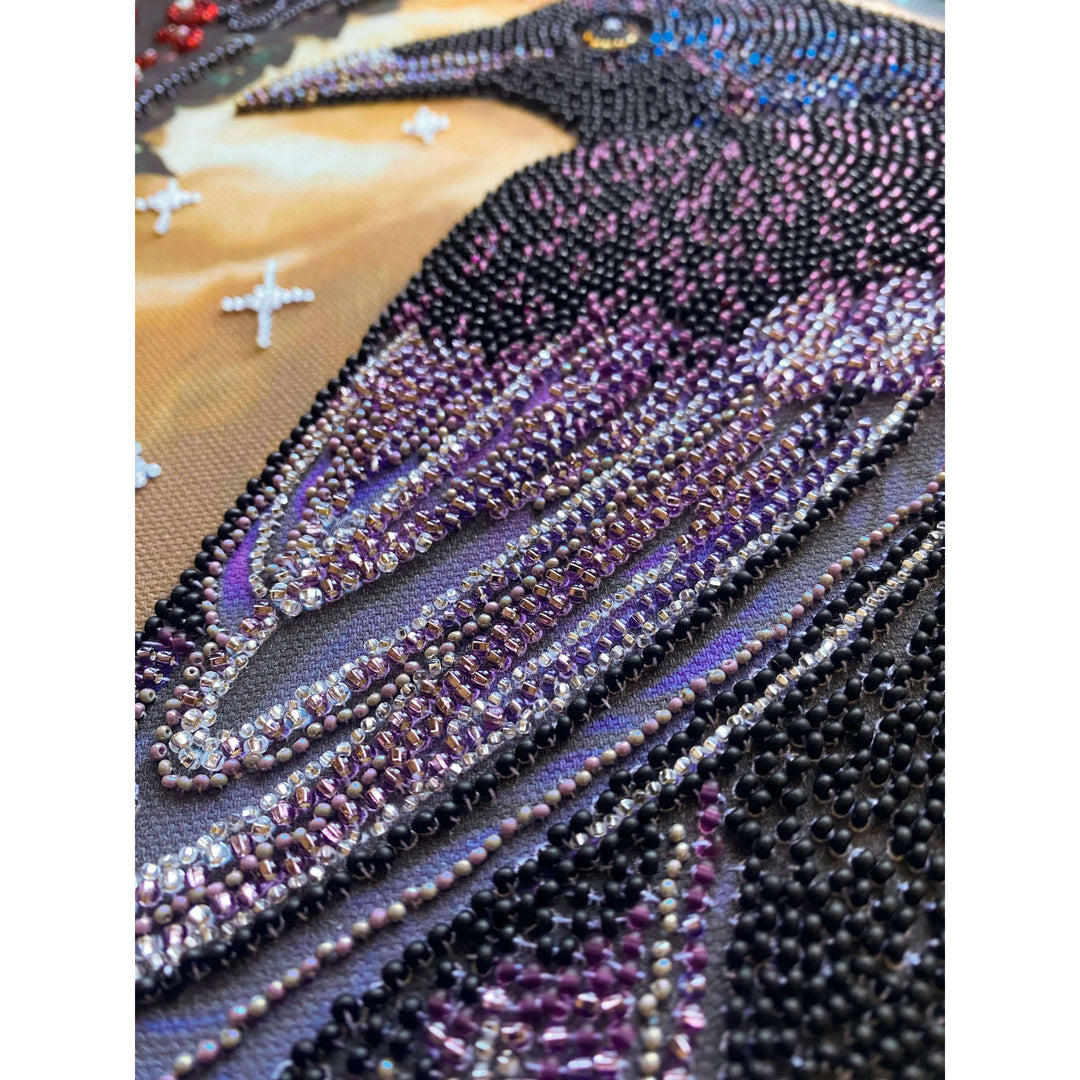 Bead Embroidery Kit - Black raven AB-904
