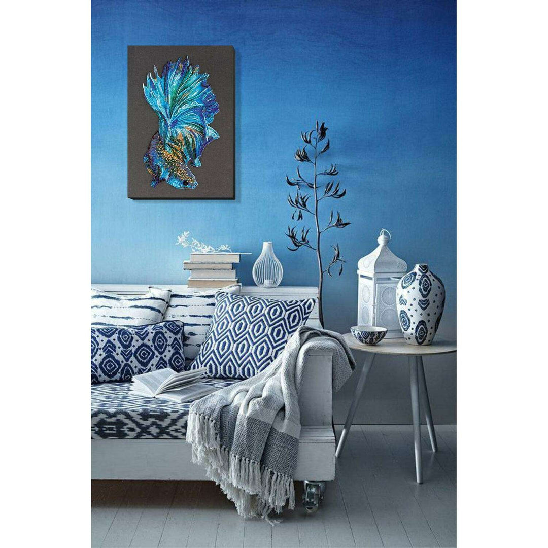 Bead Embroidery Kit - Blue gold AB-746