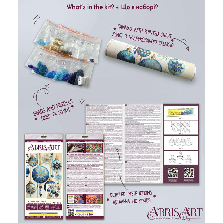Bead Embroidery Kit - Crystal patterns AB-925
