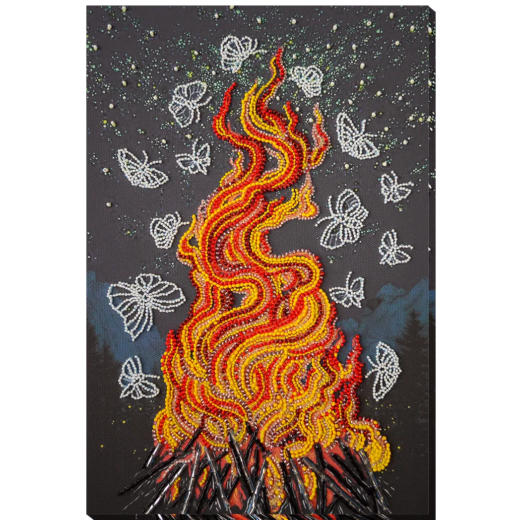 Bead Embroidery Kit - Dancing around the campfire