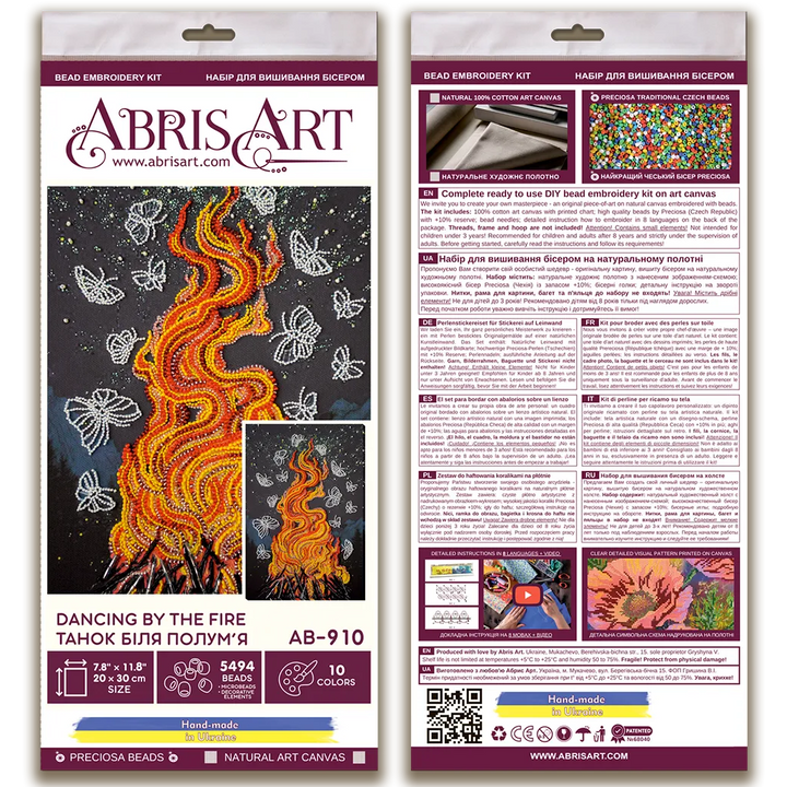 Bead Embroidery Kit - Dancing around the campfire