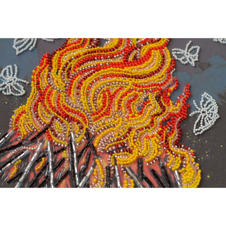 Bead Embroidery Kit - Dancing around the campfire
