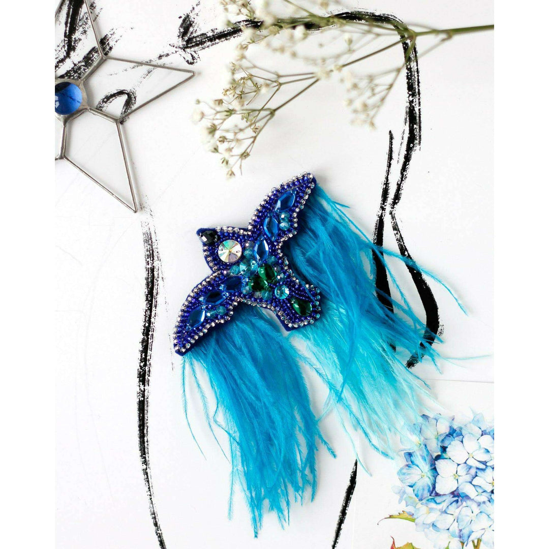 Bead Embroidery kit - Decoration Blue bird AD-095