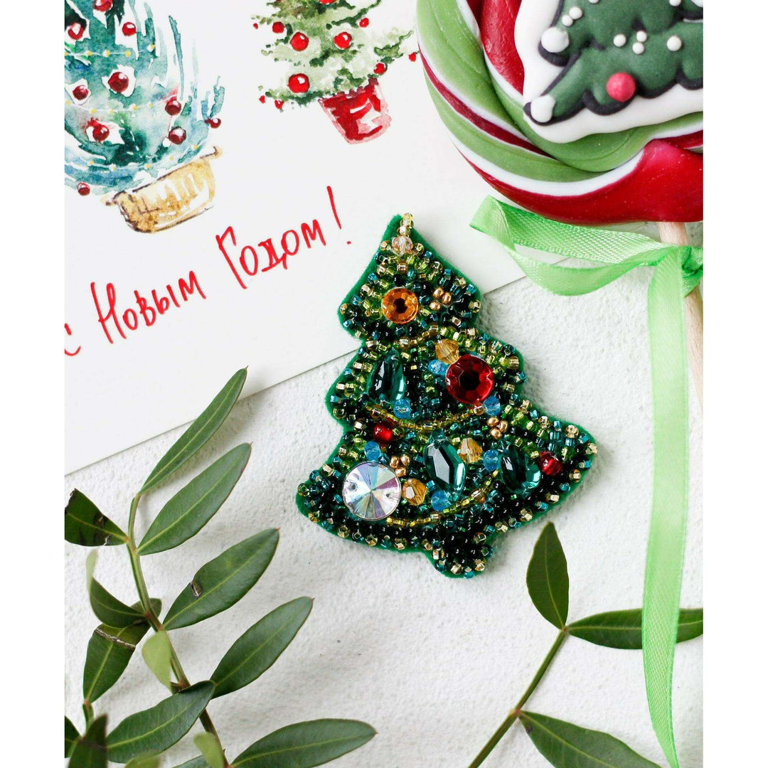 Bead Embroidery kit - Decoration Christmas tree AD-094