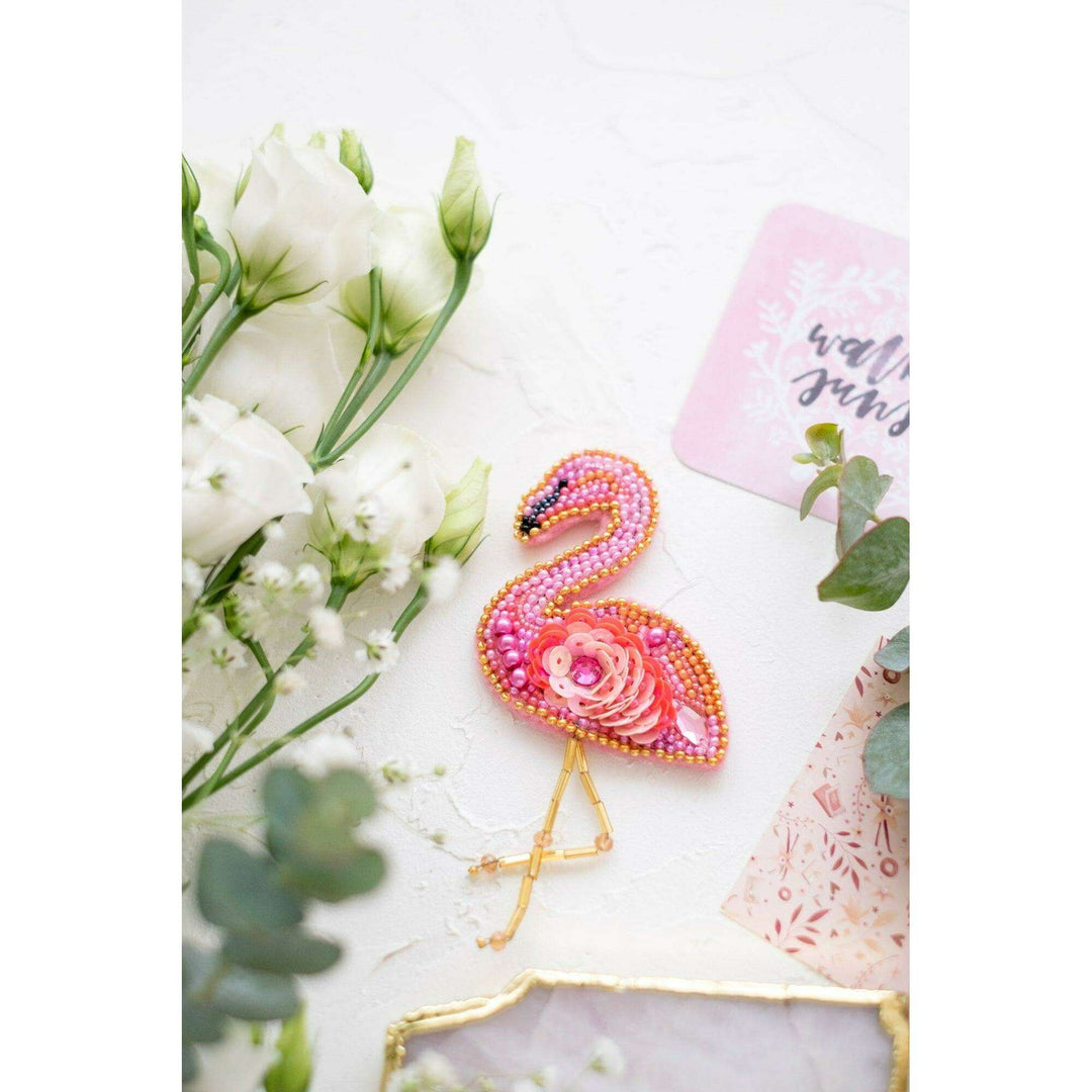 Bead Embroidery kit - Decoration Flamingo AD-046