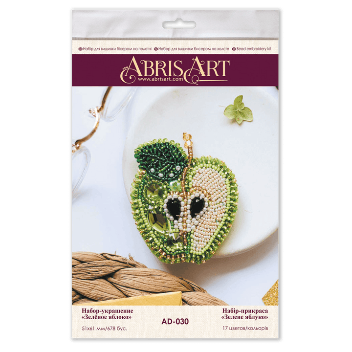 Bead Embroidery kit - Decoration Green apple AD-030