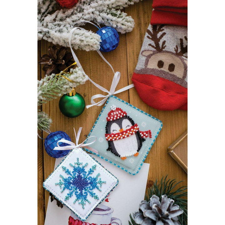 Bead Embroidery kit - Decoration Sweet little penguin ABT-008