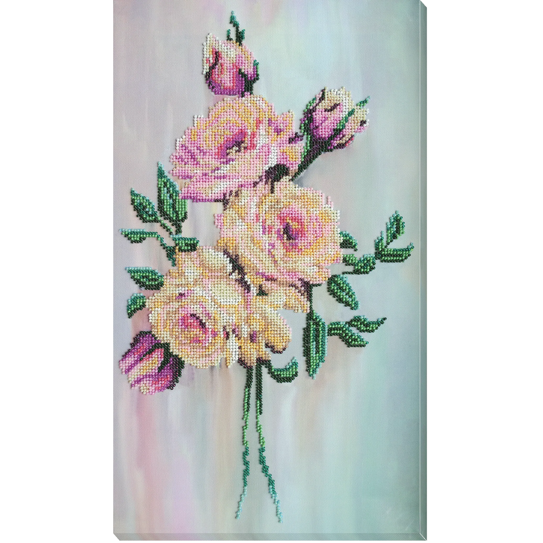 Bead Embroidery Kit - Gentle roses