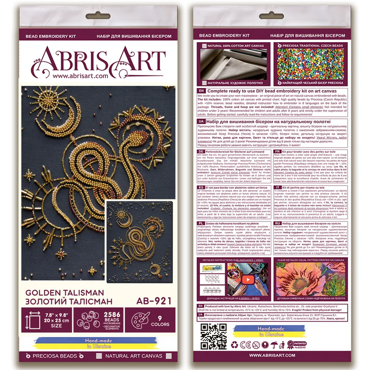 Bead Embroidery Kit - Golden talisman AB-921