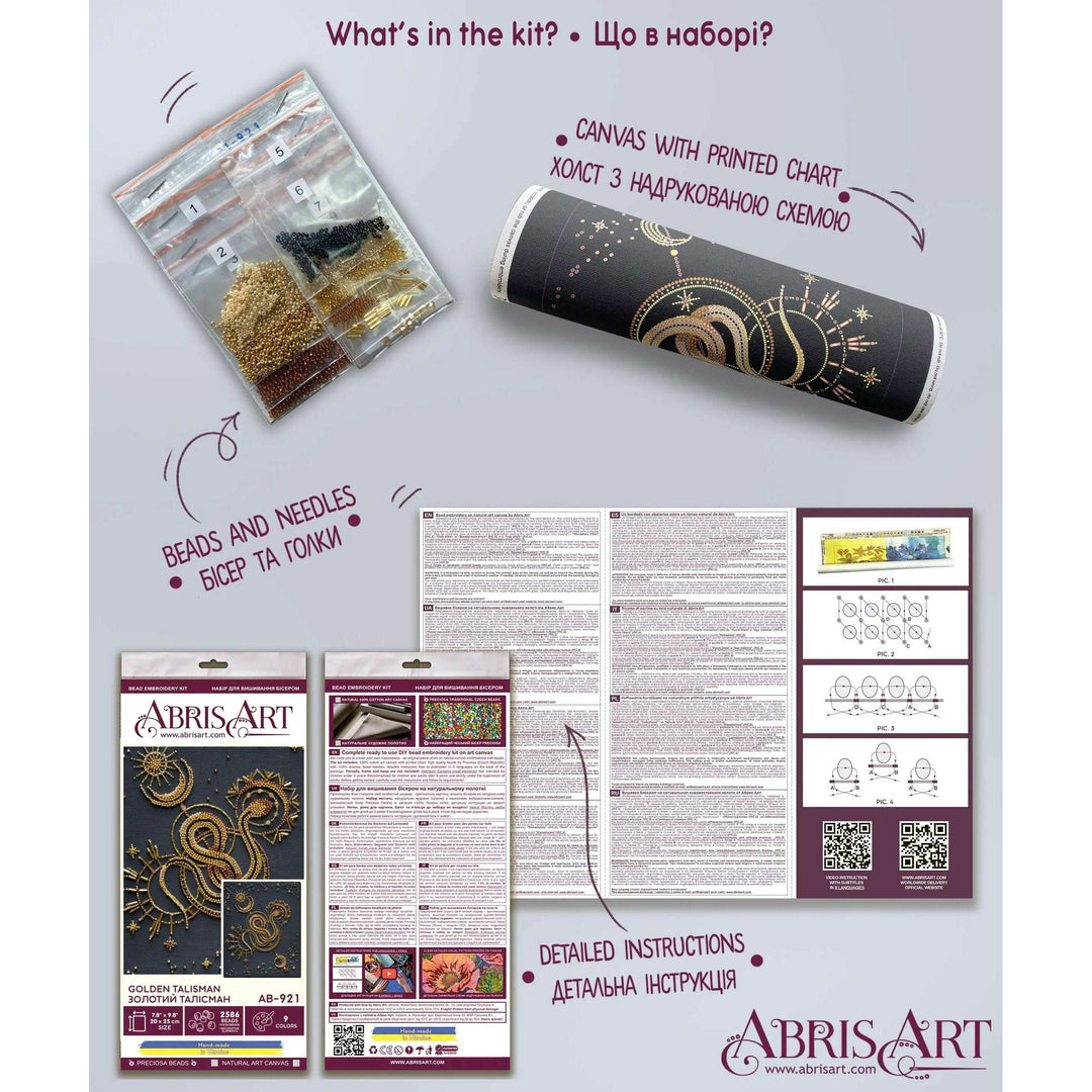 Bead Embroidery Kit - Golden talisman AB-921