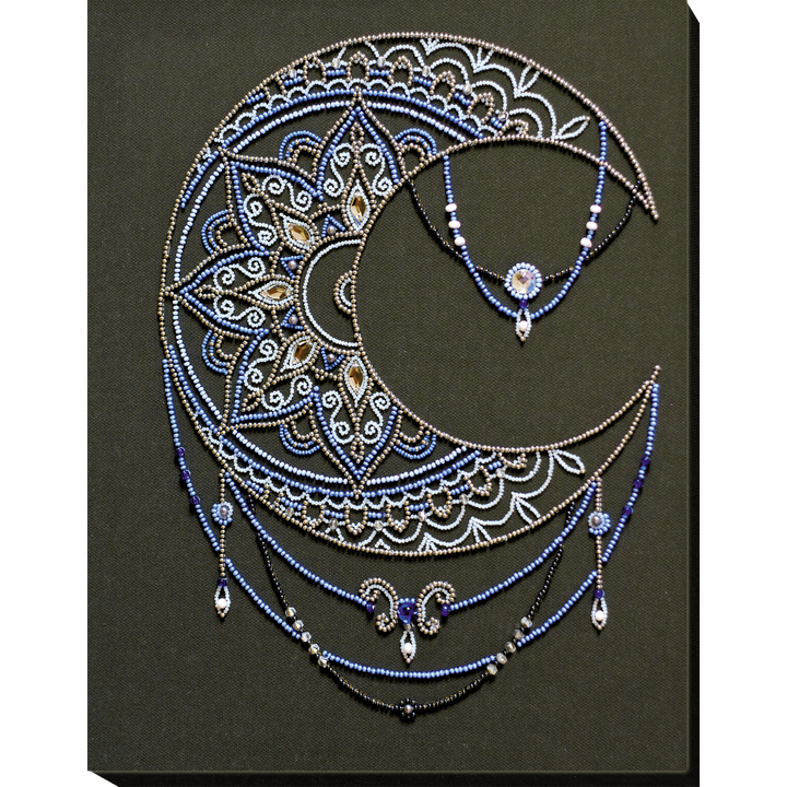 Bead Embroidery Kit - Moon pattern