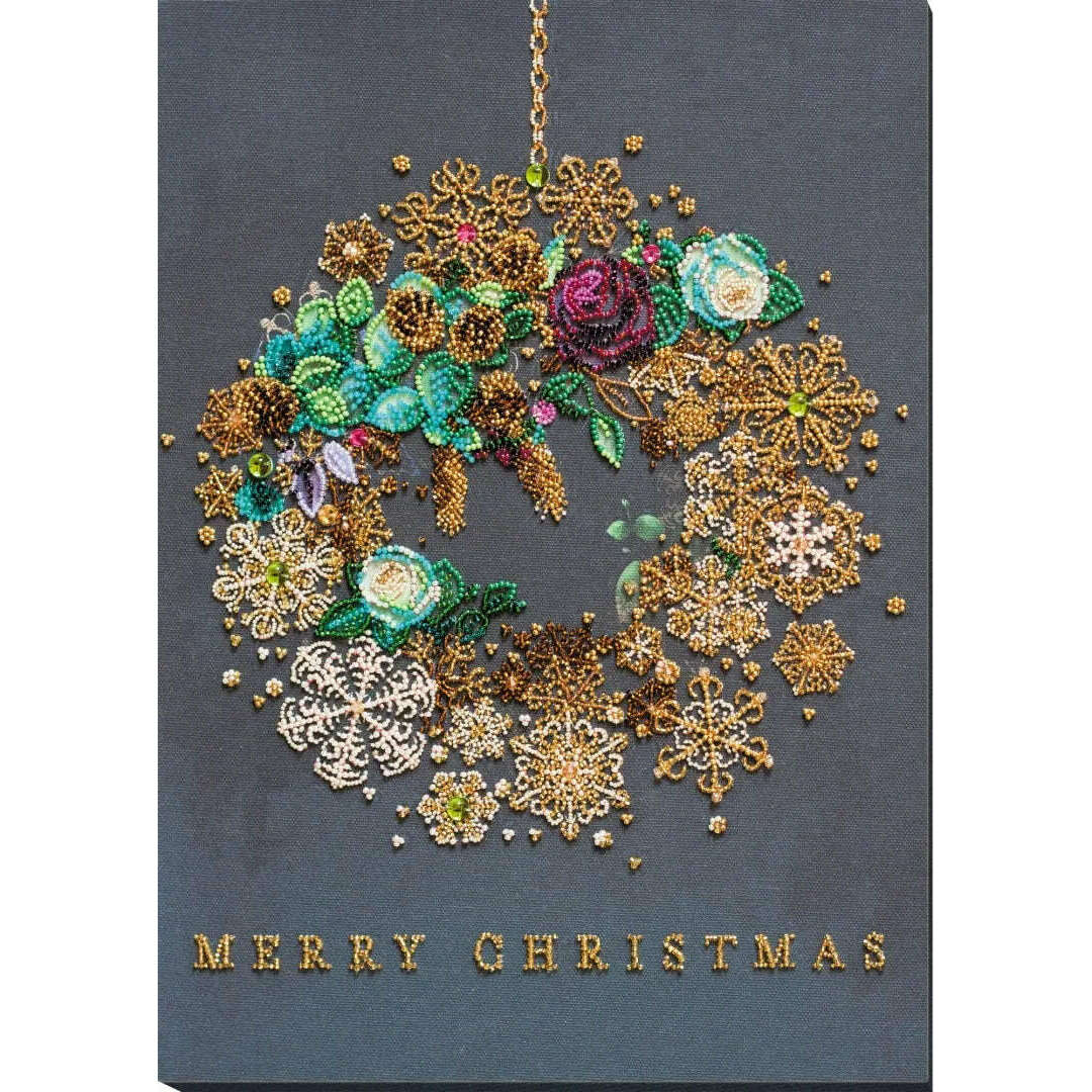 Bead Embroidery Kit - New year wreath AB-828