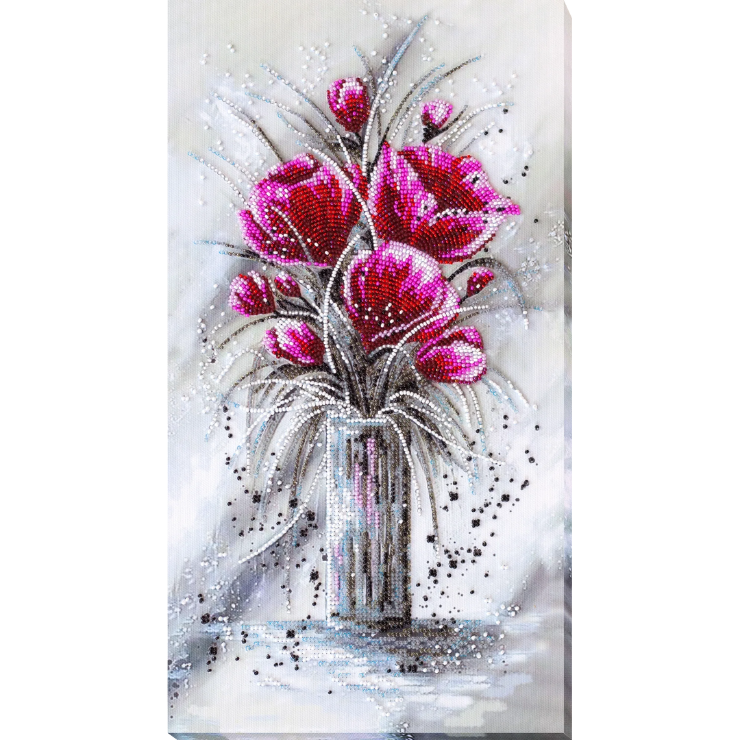 Bead Embroidery Kit - Red emerald