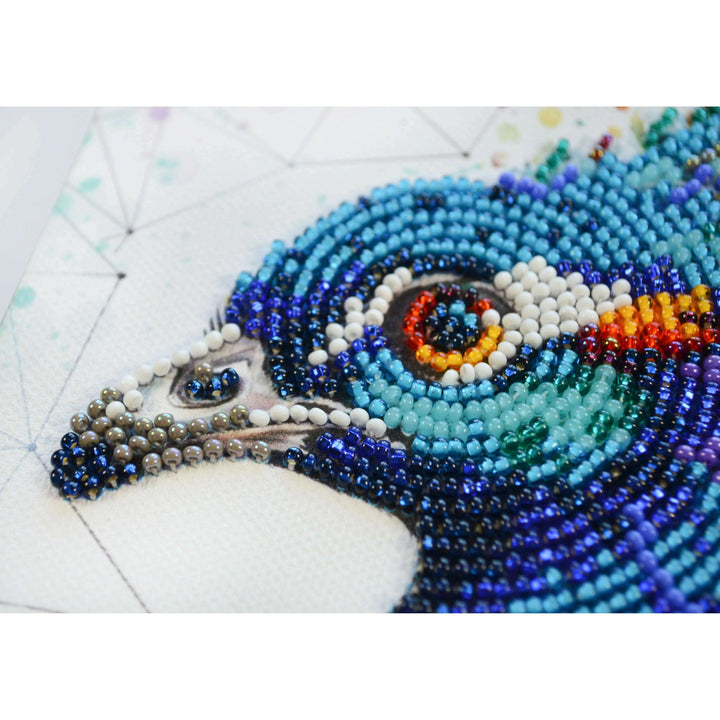 Bead Embroidery Kit - Respectable peacock AM-253