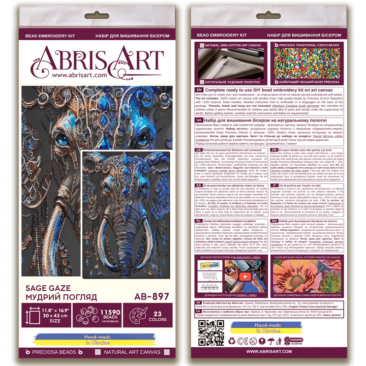 Bead Embroidery Kit - Sage gaze