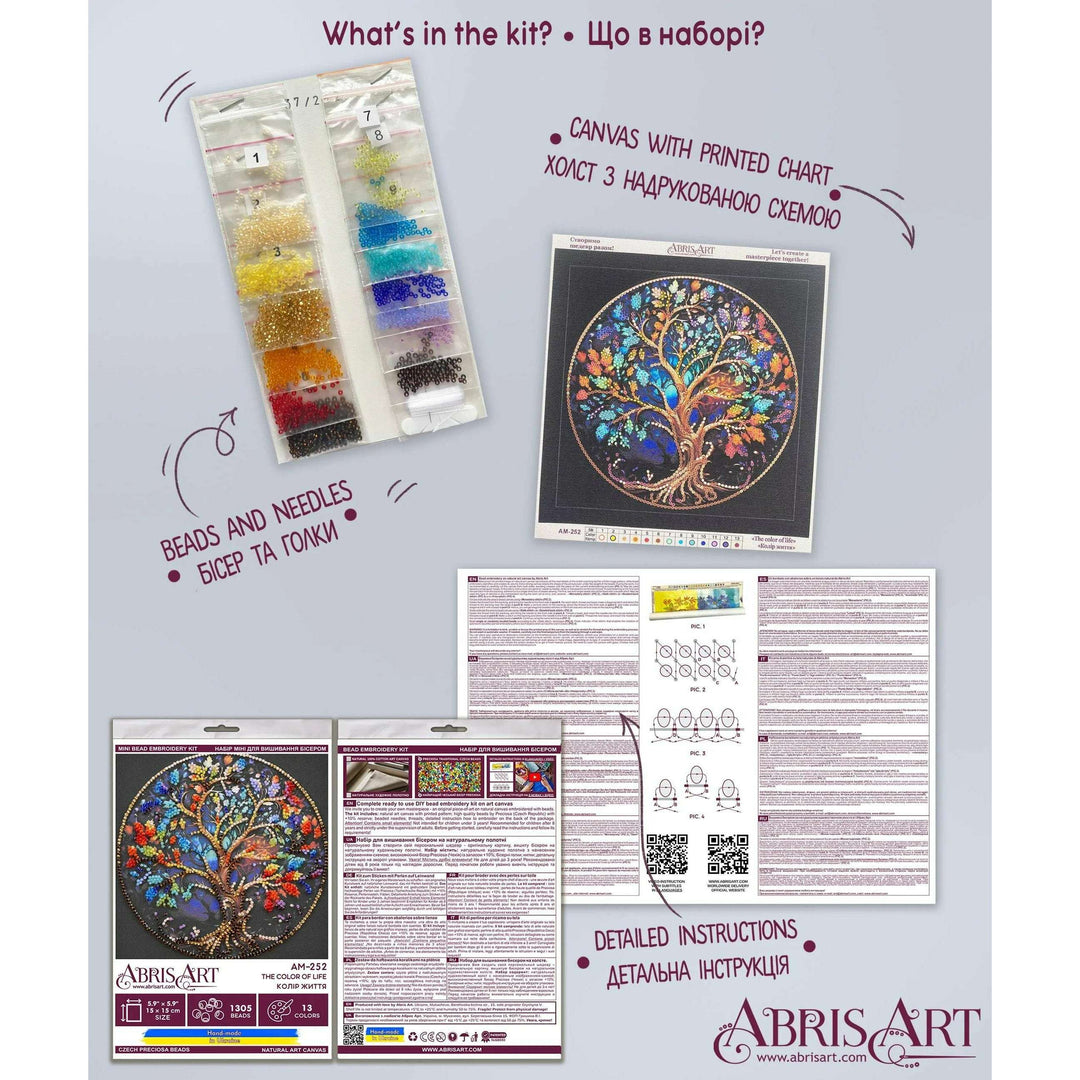 Bead embroidery kit - The color of life AM-252