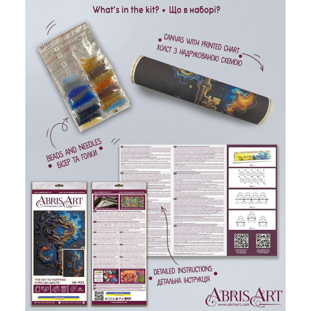 Bead Embroidery Kit - The key to happiness