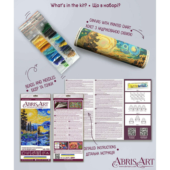 Bead Embroidery Kit - There behind the waterfall