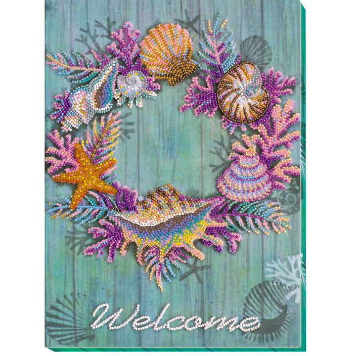 Bead Embroidery Kit - Wreath of shells