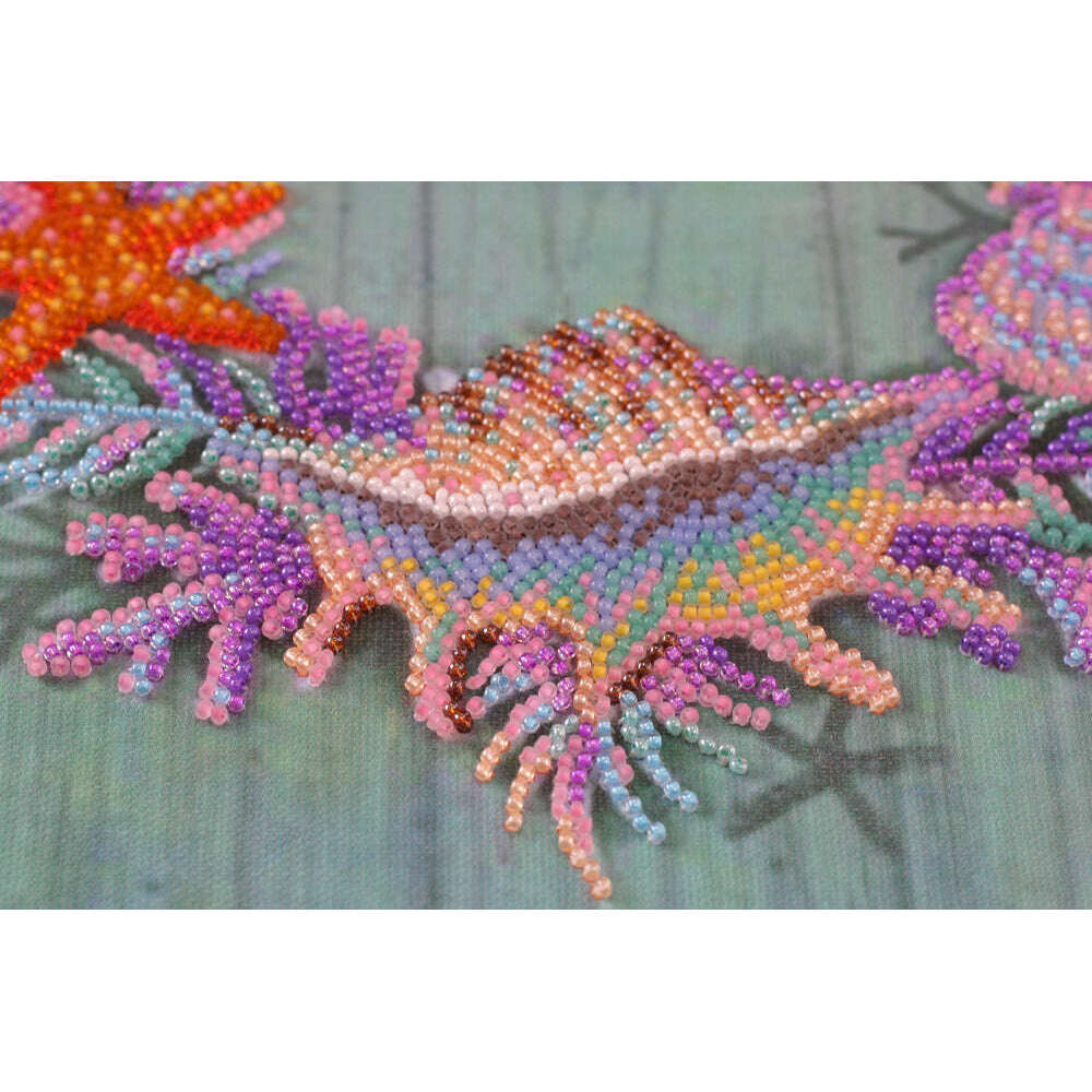 Bead Embroidery Kit - Wreath of shells