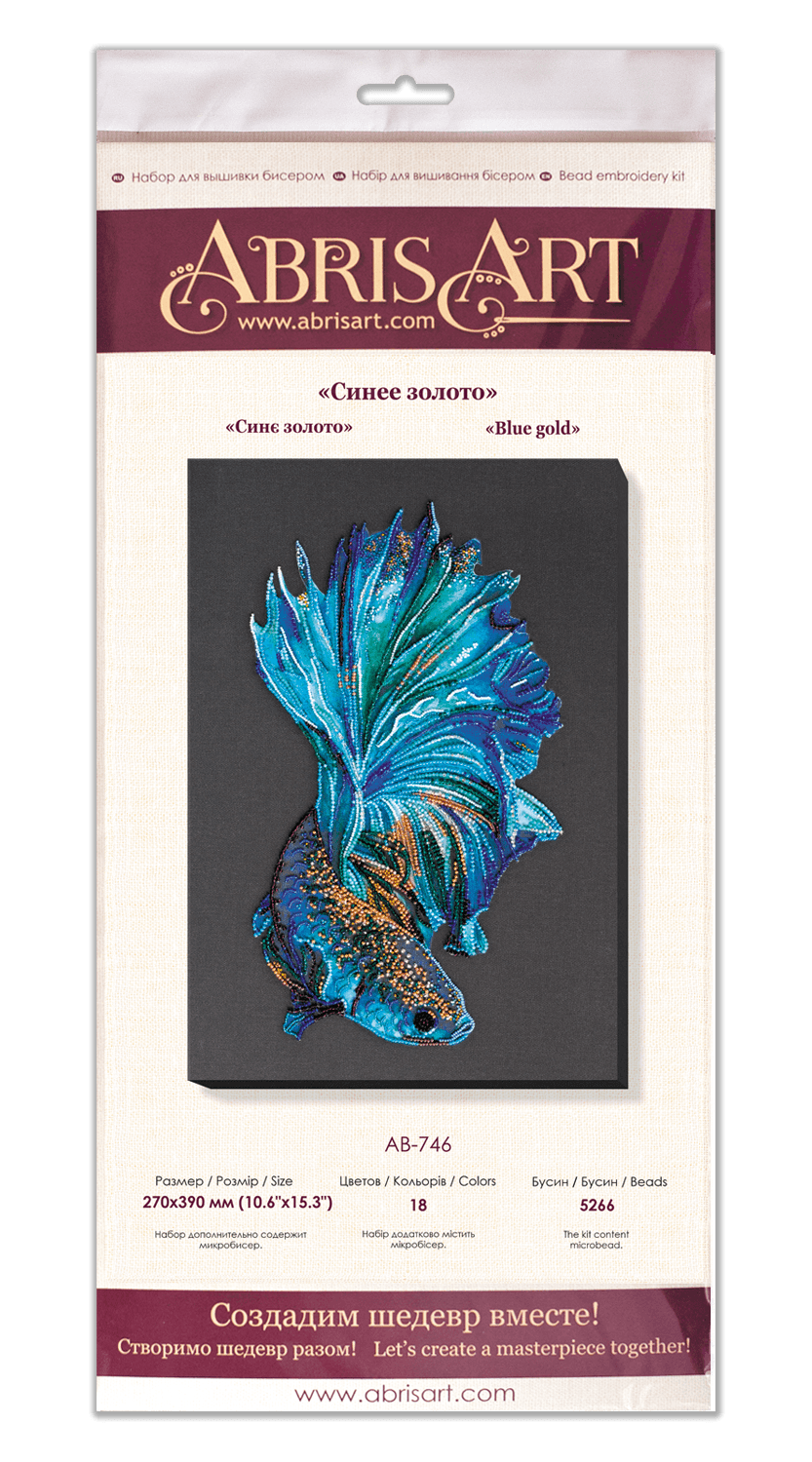 Bead Embroidery Kit - Blue gold AB-746