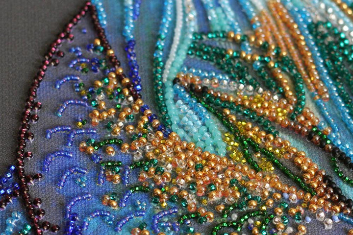 Bead Embroidery Kit - Blue gold AB-746