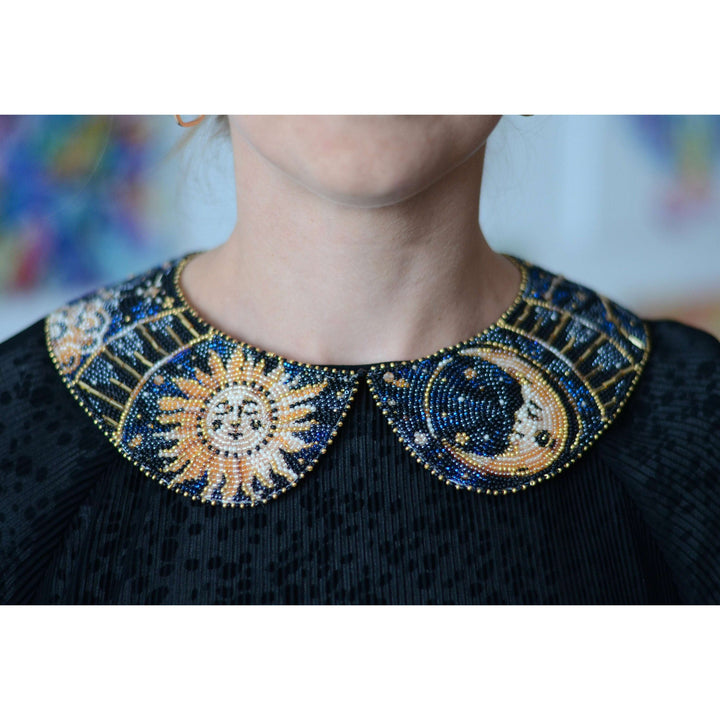 Bead Embroidery Kit. Decoration - Collar Galactic beauty