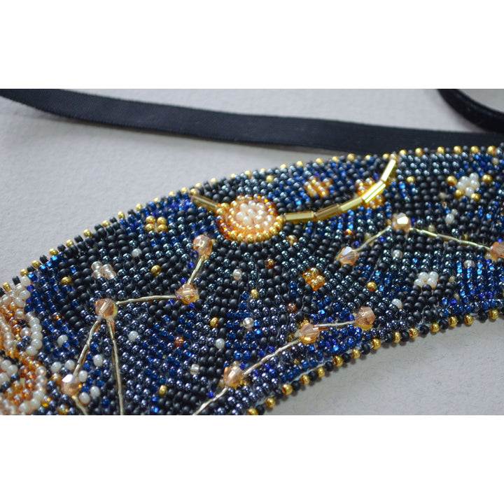 Bead Embroidery Kit. Decoration - Collar Galactic beauty