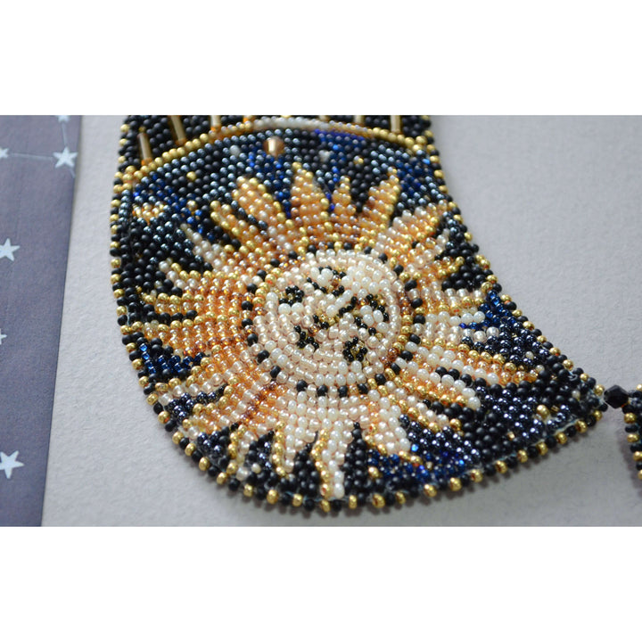 Bead Embroidery Kit. Decoration - Collar Galactic beauty