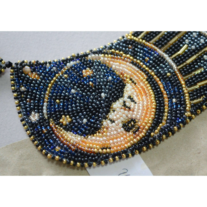 Bead Embroidery Kit. Decoration - Collar Galactic beauty