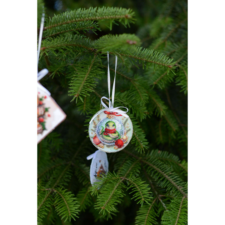 Bead Embroidery Kit Decoration - Festive snake ABT-028