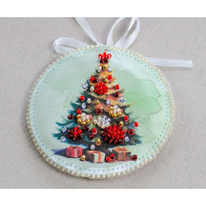 Bead Embroidery Kit Decoration - Festive snake ABT-028