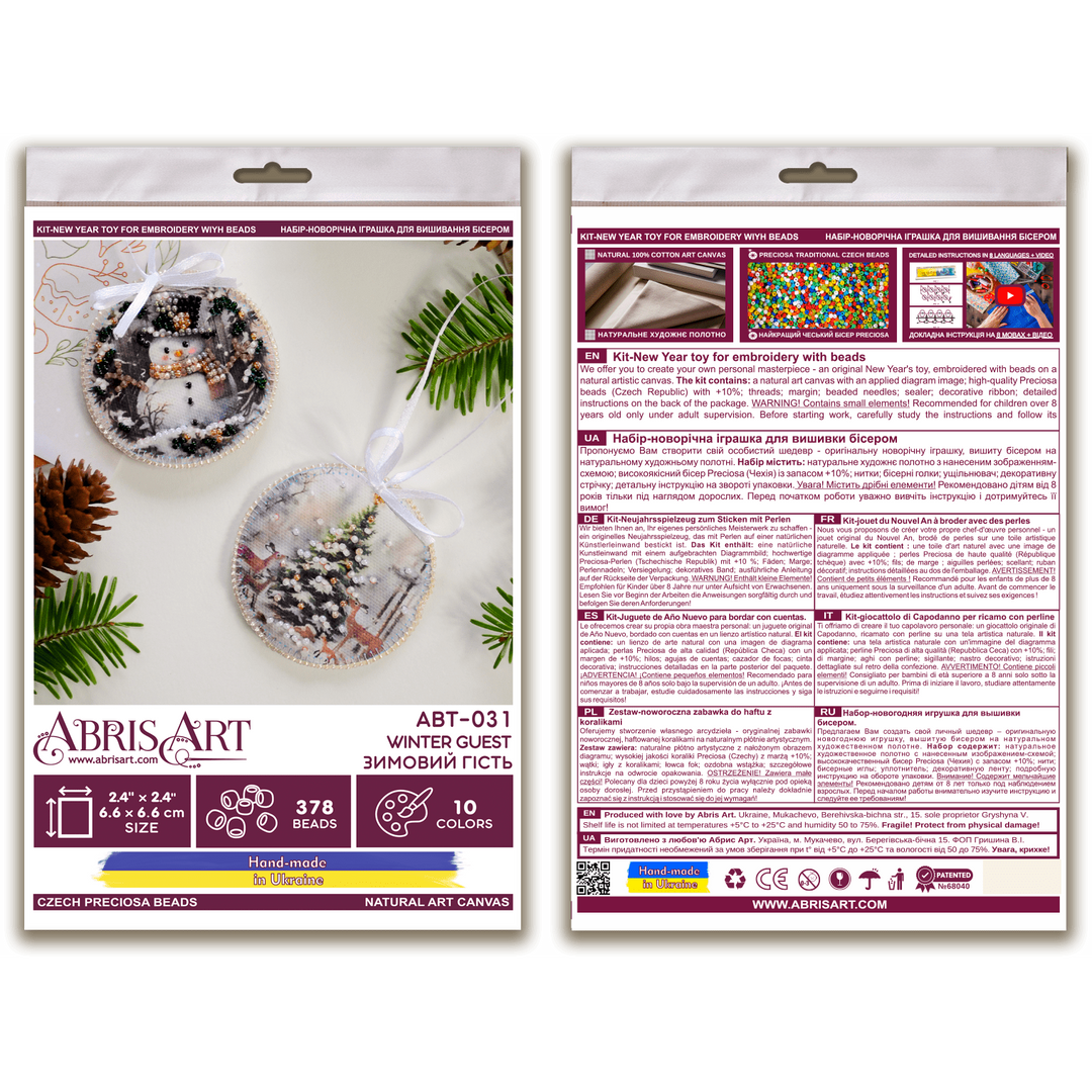 Bead Embroidery Kit Decoration - Winter guest ABT-031