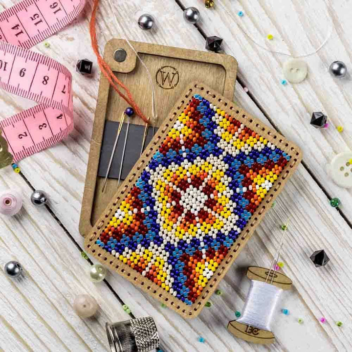 Bead Embroidery Kit for creating a needle box FLZB(N)-096