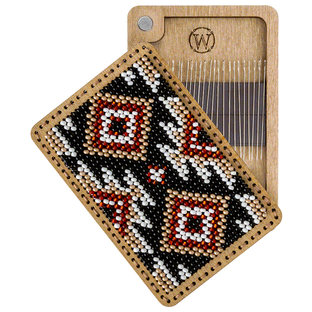 Bead Embroidery Kit for creating a pin cushion FLZB(N)-091