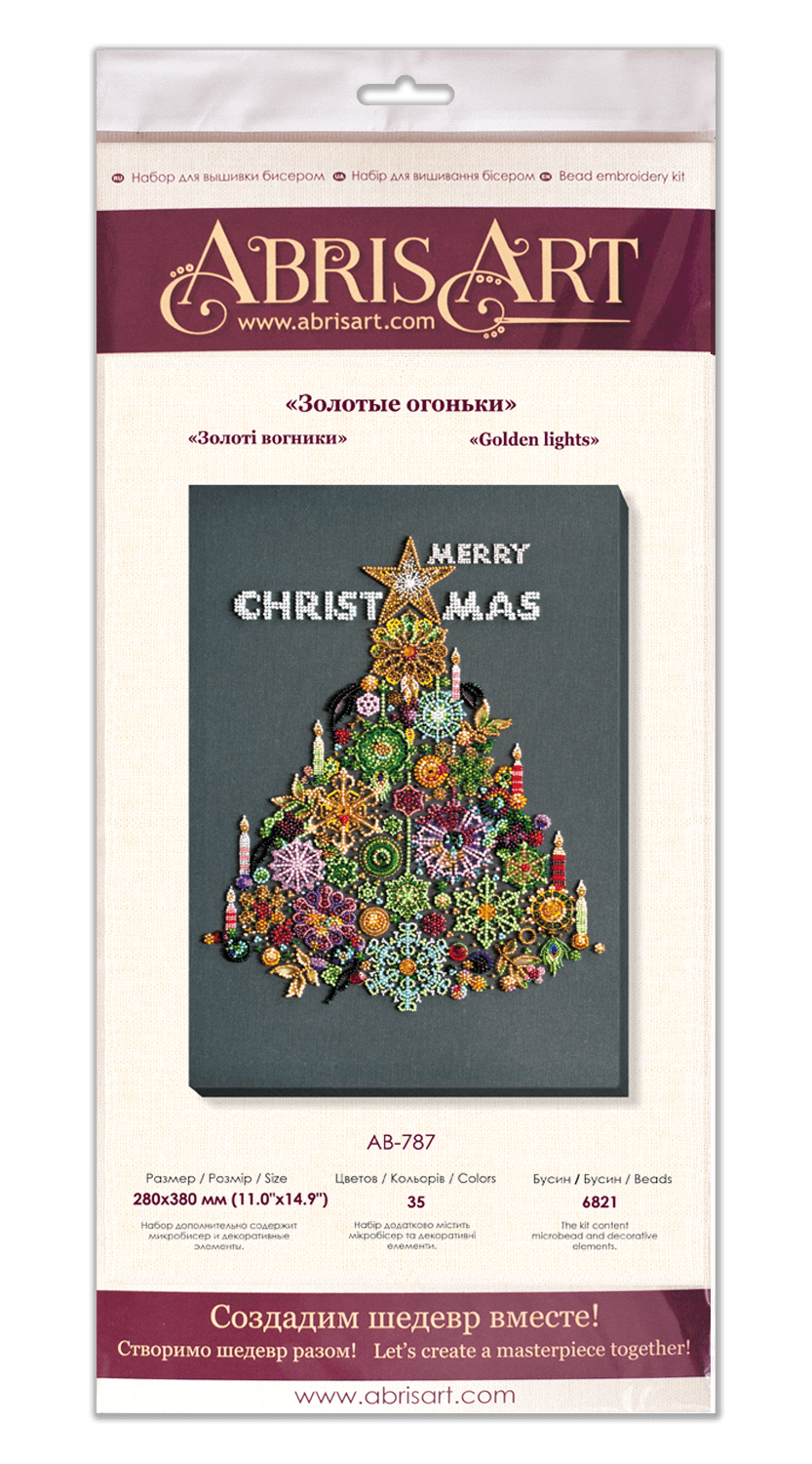 Bead Embroidery Kit - Golden lights AB-787