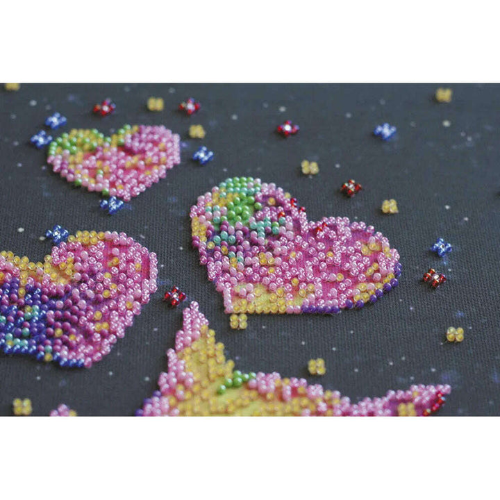 Bead Embroidery Kit Kittens' purrings AB-744