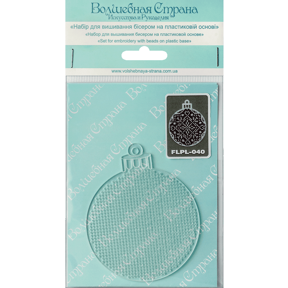 Bead embroidery kit on a plastic base FLPL-040