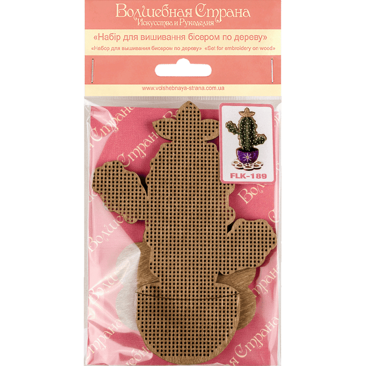 Bead embroidery kit on wood FLK-189