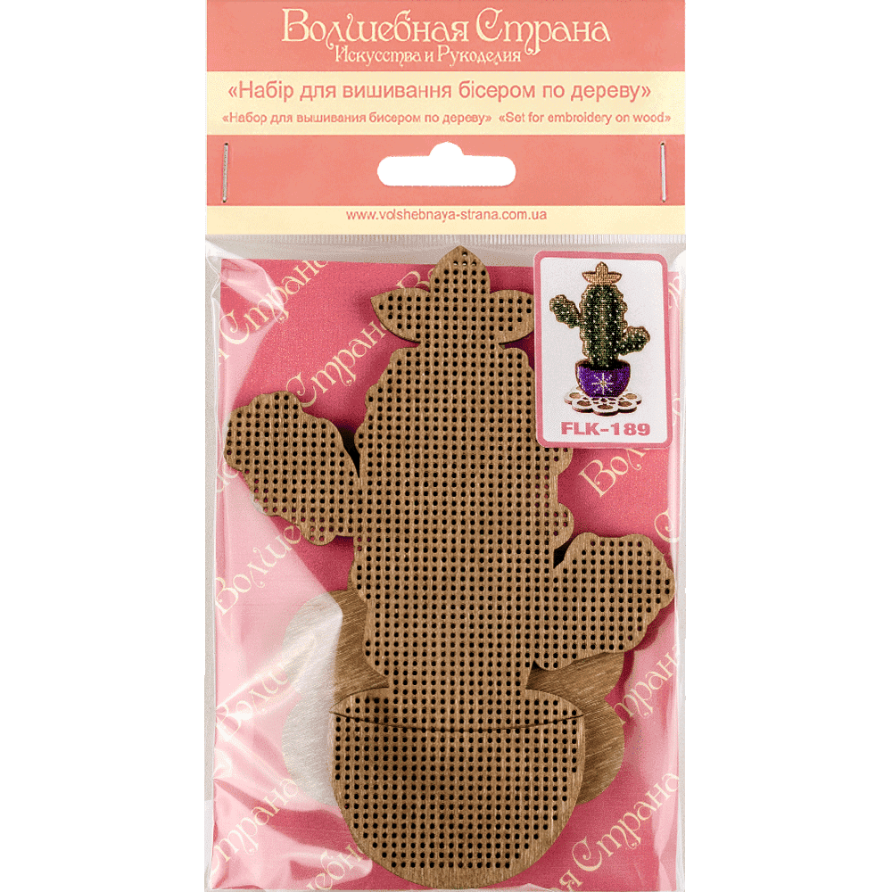 Bead embroidery kit on wood FLK-189