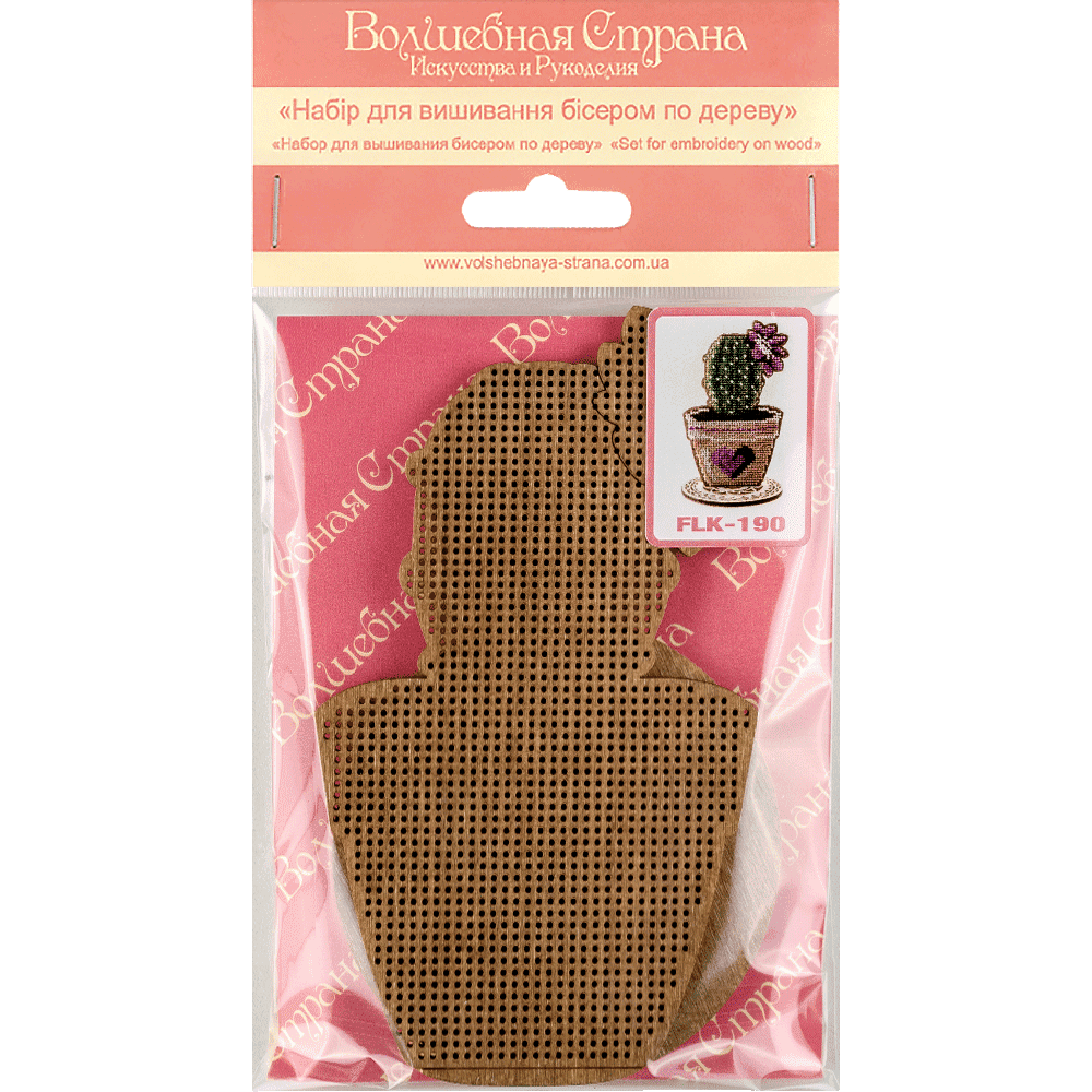 Bead embroidery kit on wood FLK-190