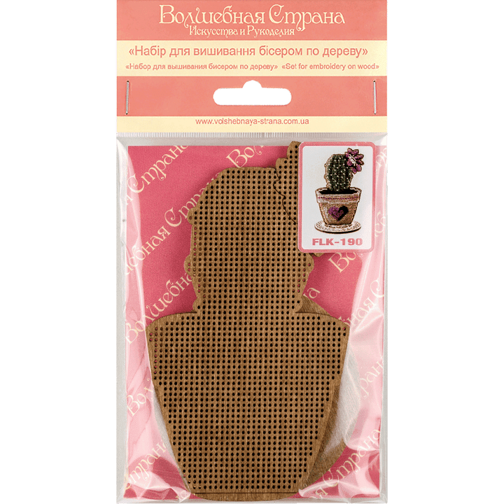 Bead embroidery kit on wood FLK-190