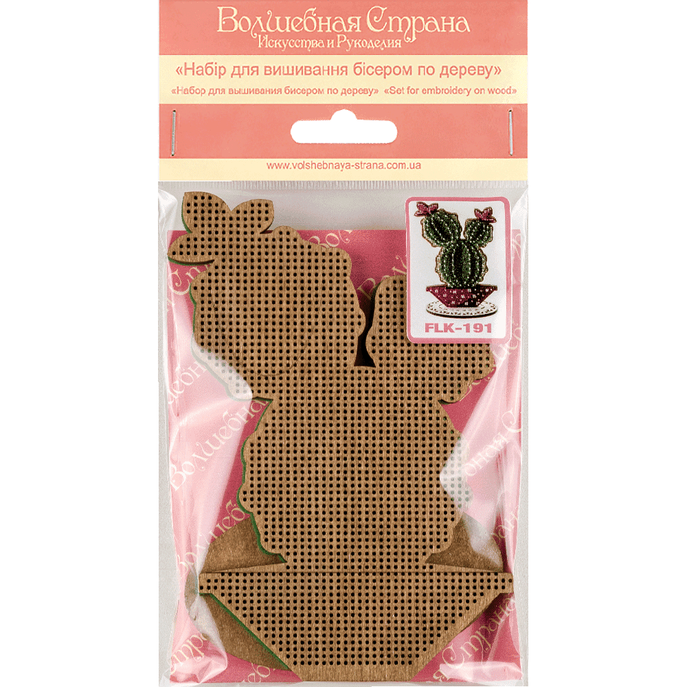 Bead embroidery kit on wood FLK-191
