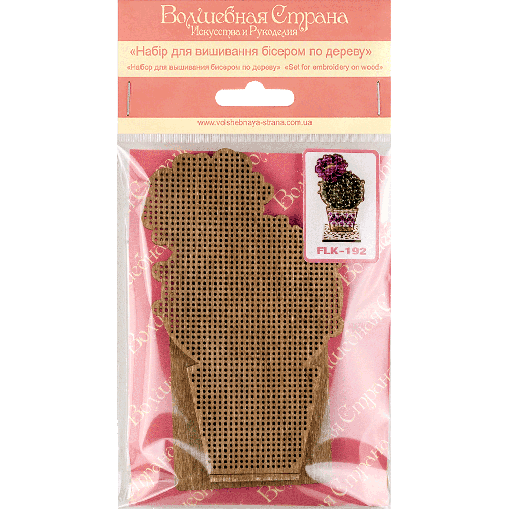 Bead embroidery kit on wood FLK-192