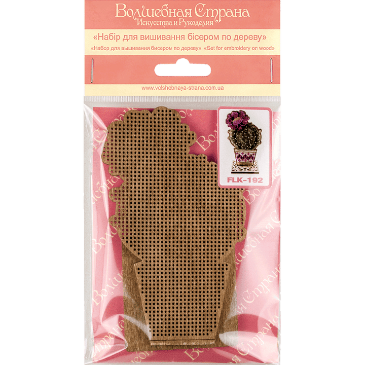 Bead embroidery kit on wood FLK-192