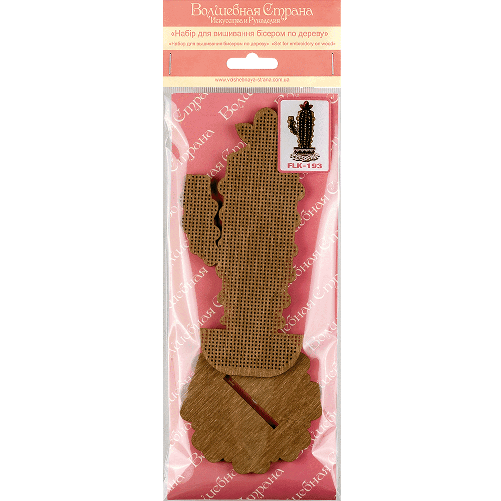 Bead embroidery kit on wood FLK-193