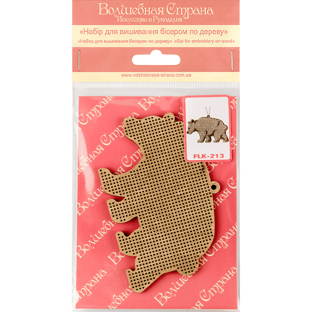 Bead embroidery kit on wood FLK-213