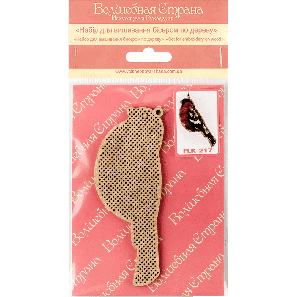 Bead embroidery kit on wood FLK-217